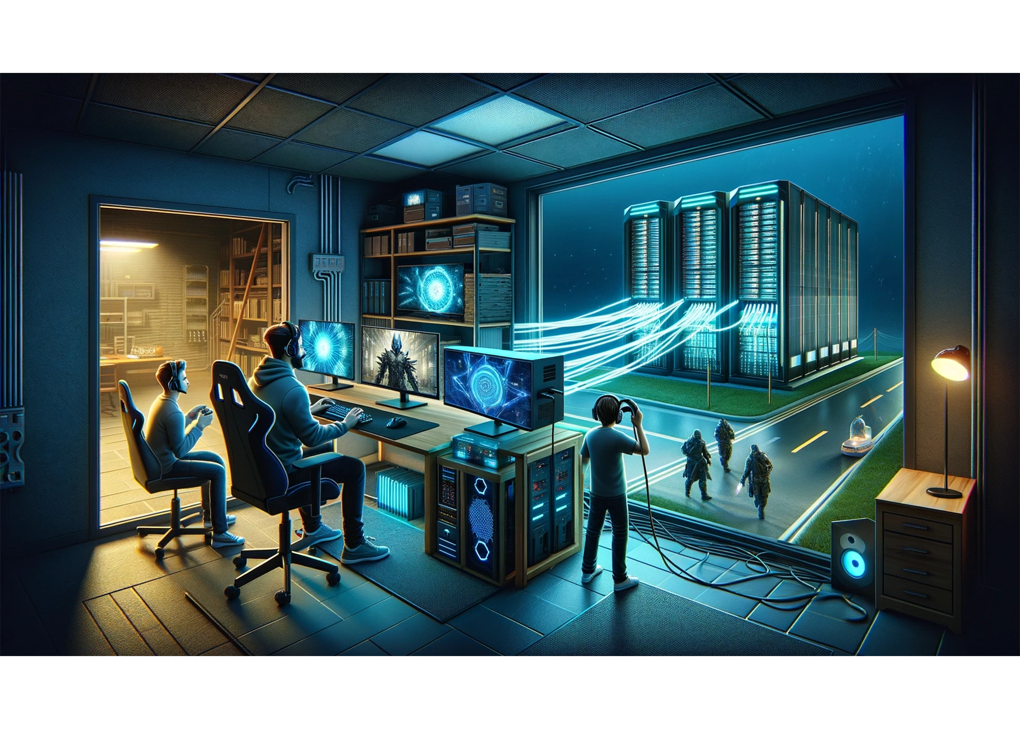 Játékszerver hosting illusztráció