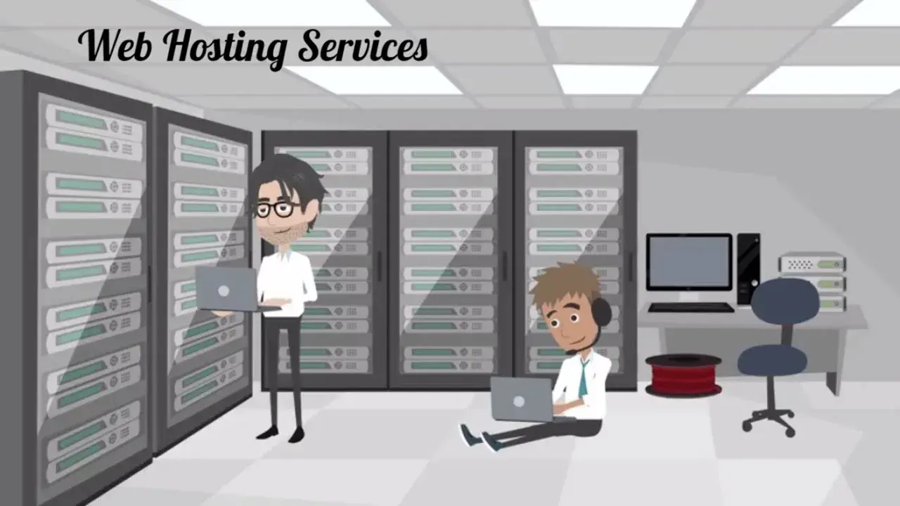 Webhosting infrastruktúra illusztráció